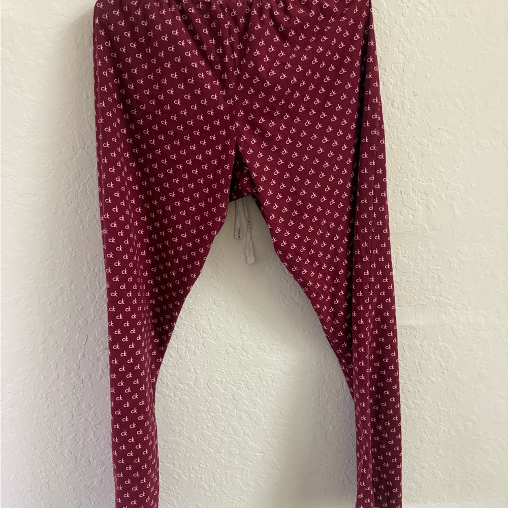 Calvin Klein Kids Burgundy Patterned Leggings